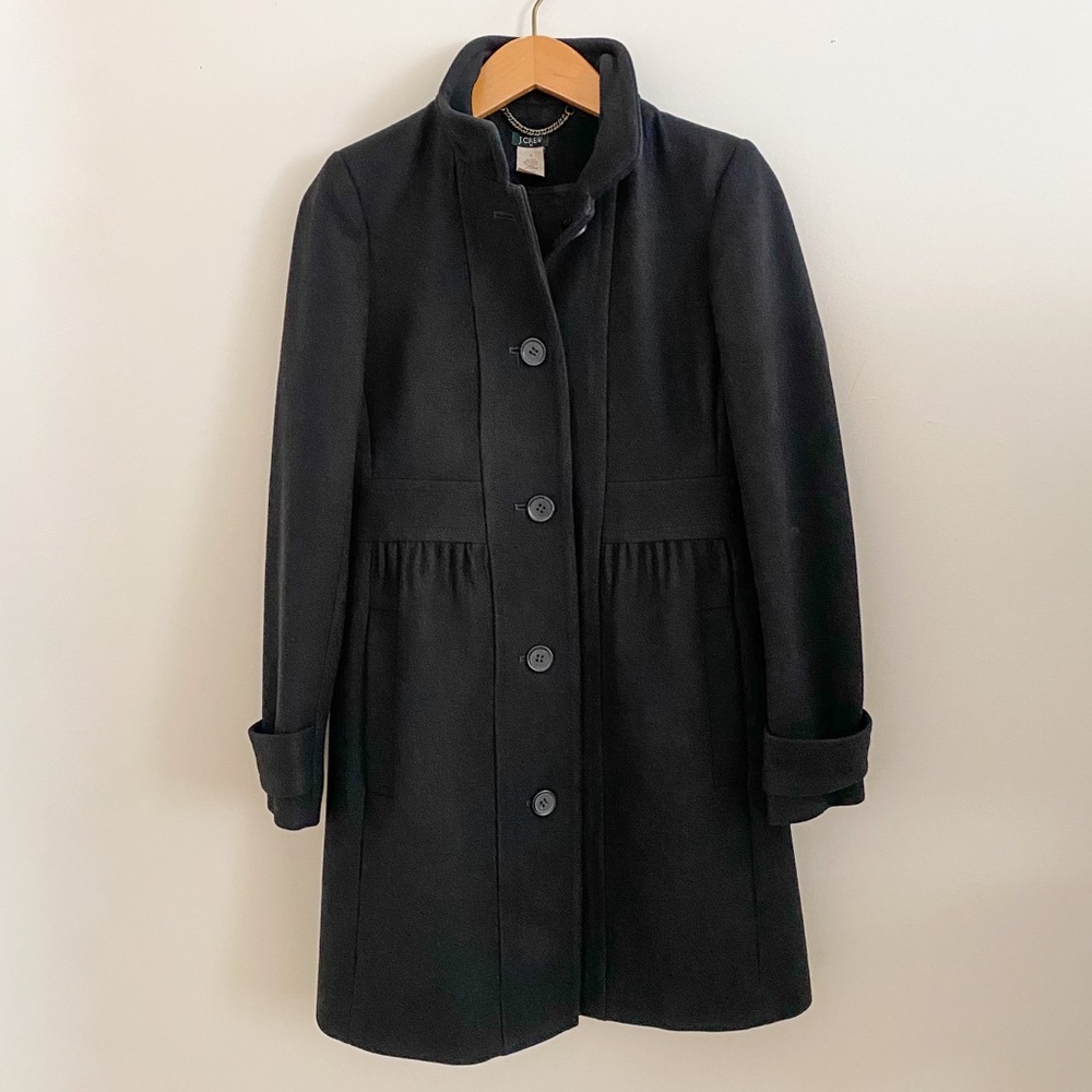 J. Crew Factory peacoat with gathered waist detail